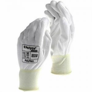 Polyco Polyflex White Gloves Large - Pack of 12 Pairs