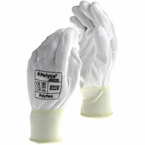 Polyco Polyflex White Gloves Large - Pack of 12 Pairs