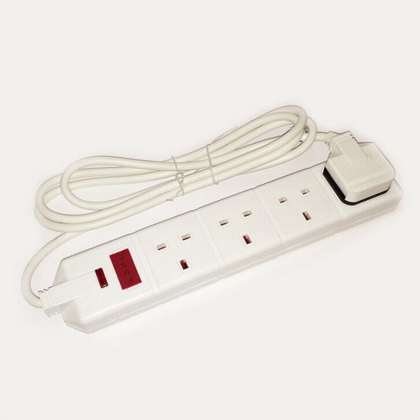 4 Plug 2M Extension Cord 13A White WORKSHOPPLUS FREE DELIVERY