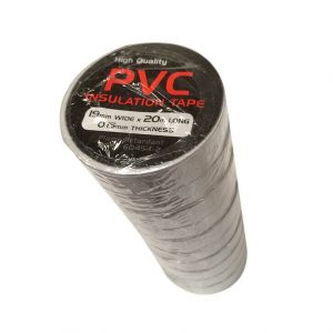 White PVC Insulation Tape 20M x 19mm - 10 Pack WORKSHOPPLUS FREE DELIVERY
