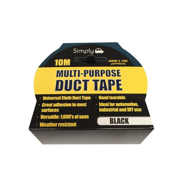 Multi Purpose Duct Tape - Black 10M WORKSHOPPLUS FREE DELIVERY