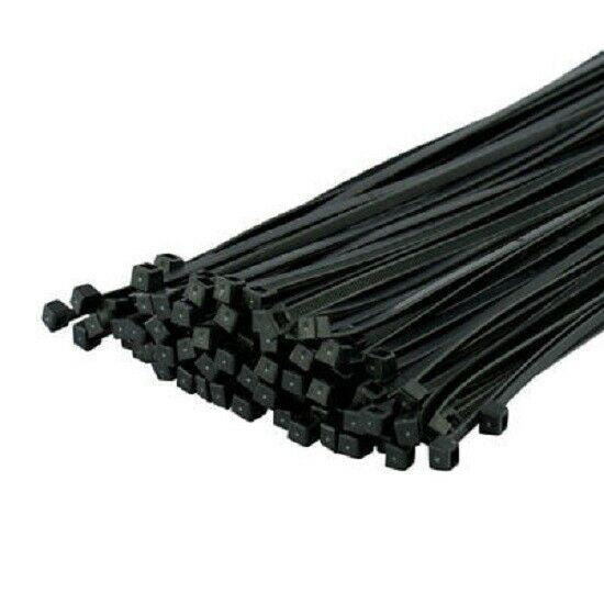 Black Cable Ties 4.8 x 200mm - 100 Pieces WORKSHOPPLUS FREE DELIVERY