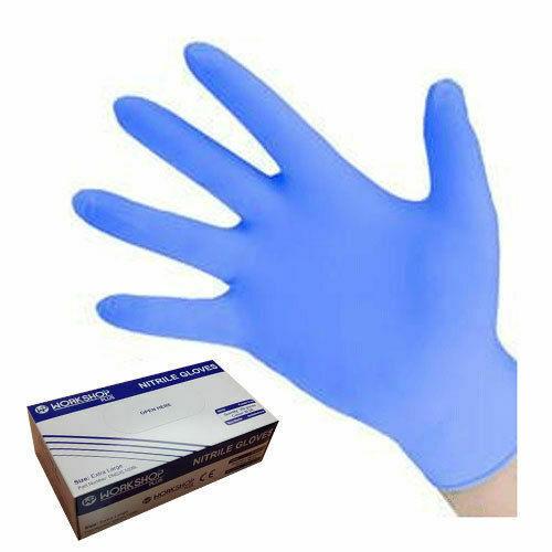 Blue Nitrile Gloves Medium - 100 WORKSHOPPLUS FREE DELIVERY