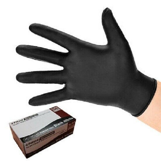 Bodyguard Black Nitrile Gloves Extra Large (8975) - Box of 100 FREE DELIVERY