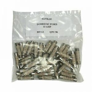 13 Amp Domestic Fuses - 50 Pieces WORKSHOPPLUS FREE DELIVERY