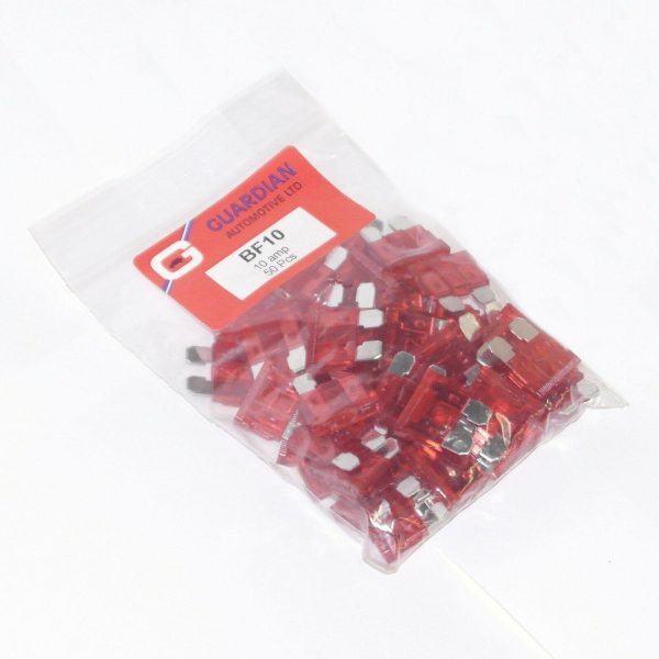 Blade Fuses 10 Amp Standard - 50 Pieces WORKSHOPPLUS COMPLETE WITH FREE DELIVERY