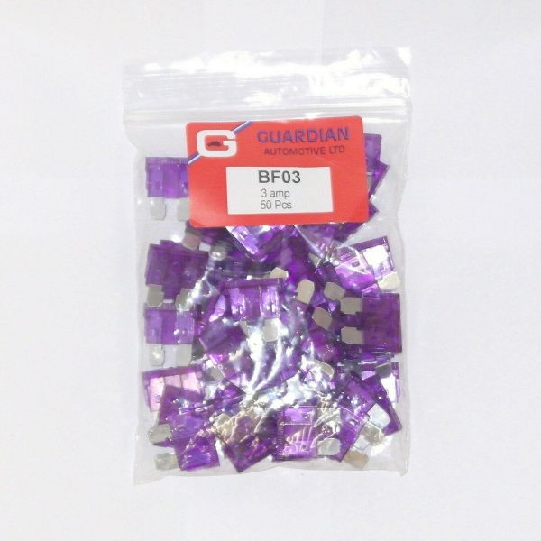 Standard Blade Fuses 3 Amp - 50 Pieces WORKSHOPPLUS FREE DELIVERY