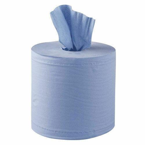 Blue Paper Roll 2 ply 150M x 19cm Centre Feed Pack of 6 WITH FREE DELIVERY