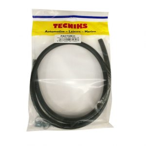 Black Fuel Hose with 2 clips 4.8mm x 1M WORKSHOPPLUS FREE DELIVERY