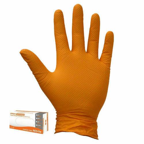 Polyco Orange Nitrile Gloves X Large - 10 pairs FREE DELIVERY