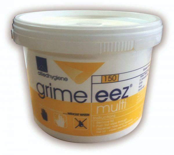 WORKSHOPPLUS Grimeez Multi Purpose Wet Wipes tub of 150 WITH FREE DELIVERY
