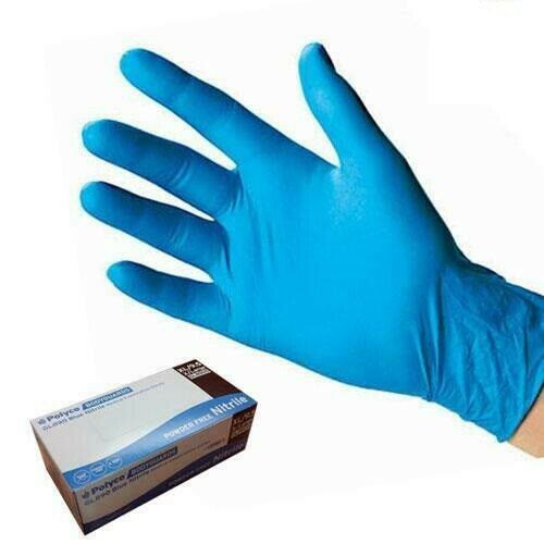 Blue Nitrile Gloves Large - 100 FREE DELIVERY