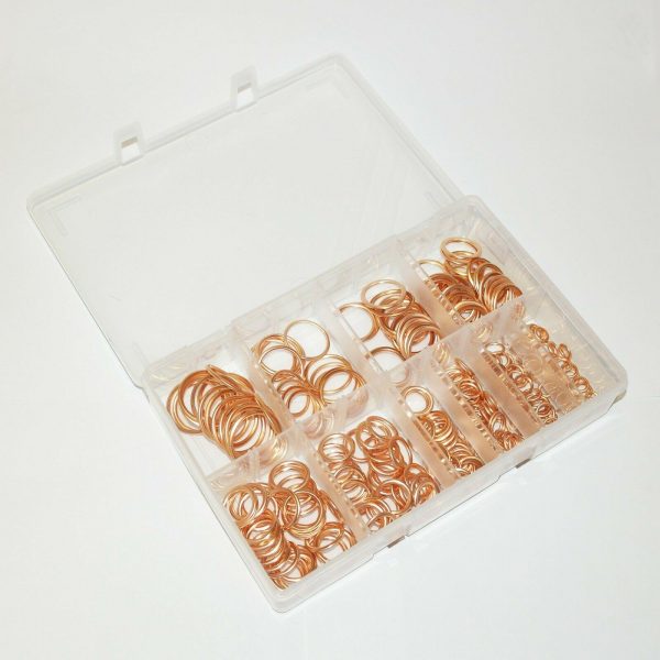 Copper Compression Washers Assorted 250 Pieces WORKSHOPPLUS FREE DELIVERY